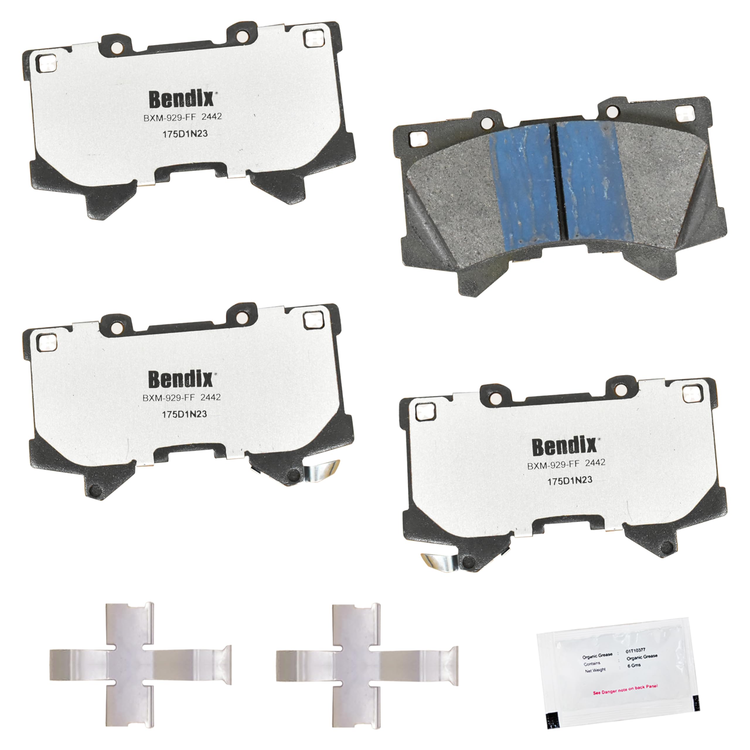 Bendix Fleet Metlok MKD2442FM Semi-Metallic Front Brake Pads for Lexus LX600 2024-2022, Toyota Sequoia 2024-2023, Tundra 2024-2022