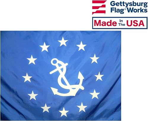 Miniatura 3 de Commodore - Bandera náutica  Bandera de nailon duradera para todo tipo de clima, fabricada en Estados Unidos (2 x 3 pies)