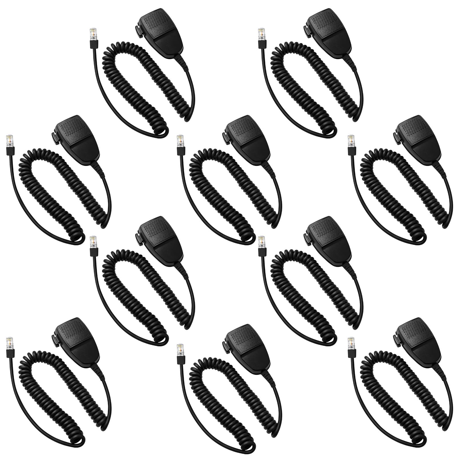 10 Pack HMN3596a PMMN4090a Speaker Microphone 8-Pin RJ45 Connector Speaker Mic for Motorola CDM750 CDM1250 CDM1550 CM200 CM300 GM300 GM338 GM950 M1225