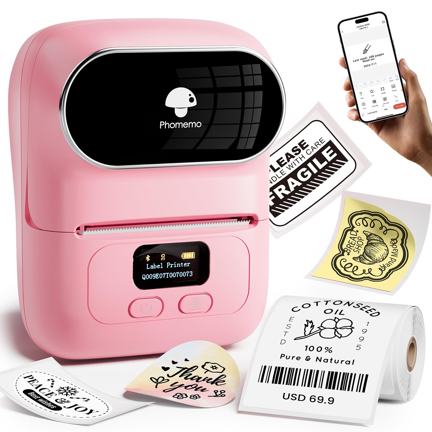 Amazon.com : Phomemo M110 Label Maker Machine with Tape, Barcode 