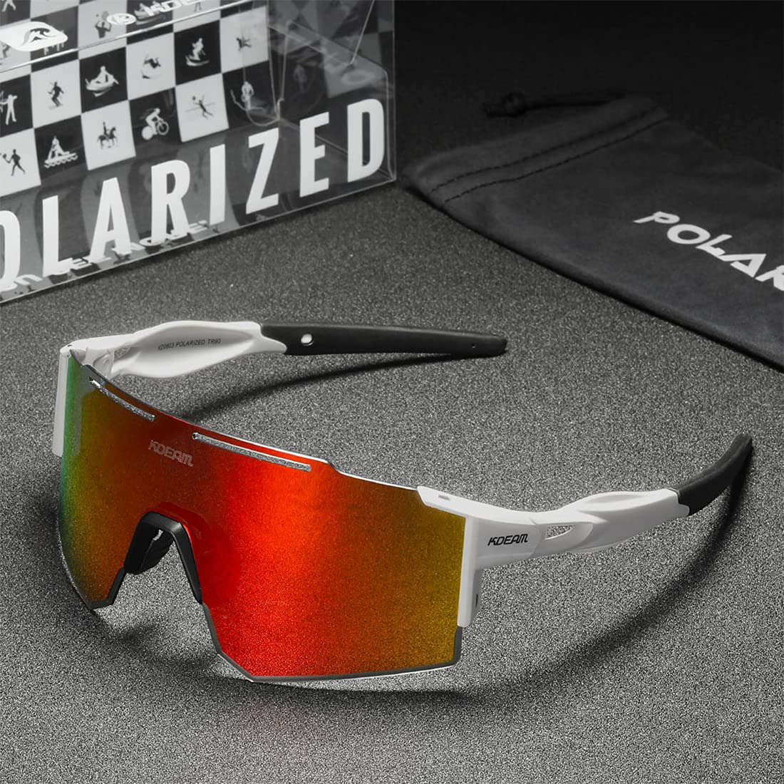 Lentes de sol polarizados deportivos para hombres y mujeres, para jóvenes, béisbol, sóftbol, ciclismo, correr