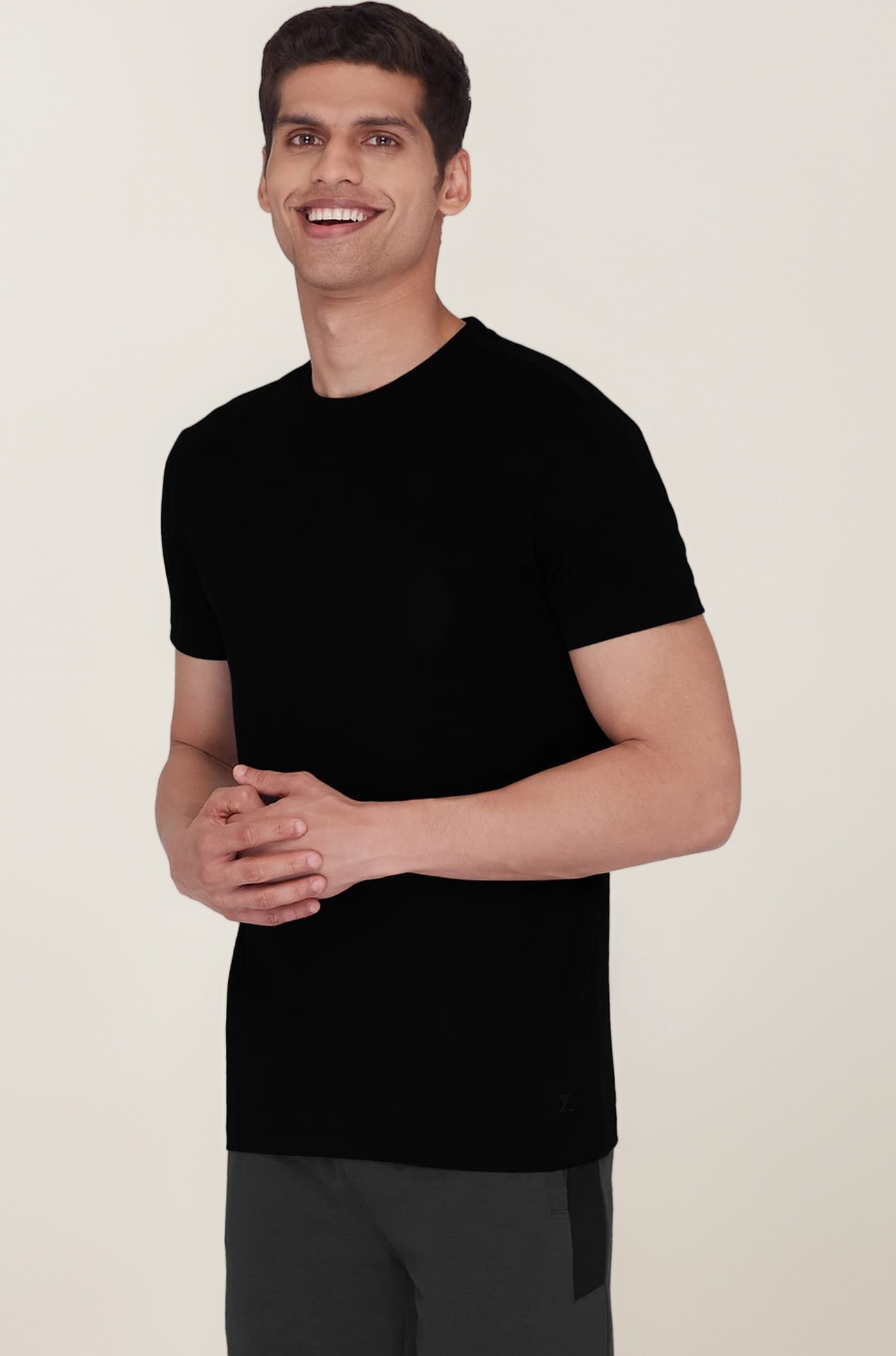 XYXX Men's Solid Regular Fit T-Shirt
