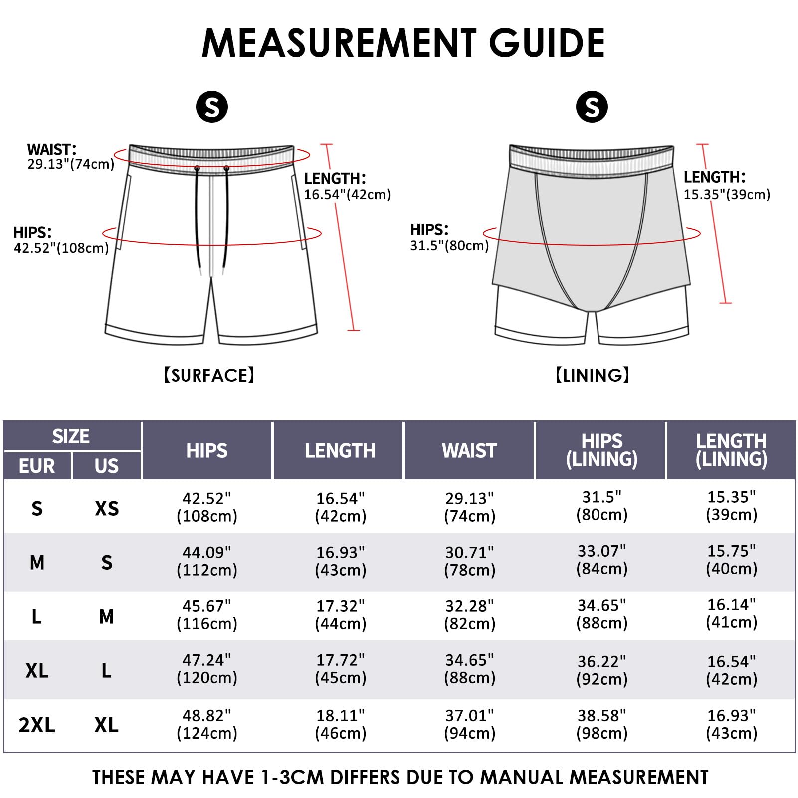 Costume da Bagno Uomo, 2 in 1 Pantaloncini da Bagno Compressione Fodera in Rete, Calzoncini da Spiaggia Asciugatura Rapida Traspirante con Tasche e Coulisse Pantalone Corto Mare Surf