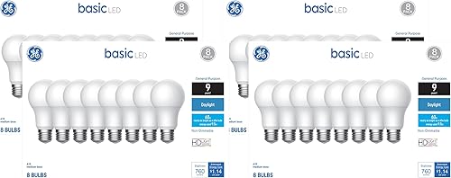 Miniatura 9 de GE Bombillas LED básicas, 60 vatios, luz diurna, A19 (paquete de 4)