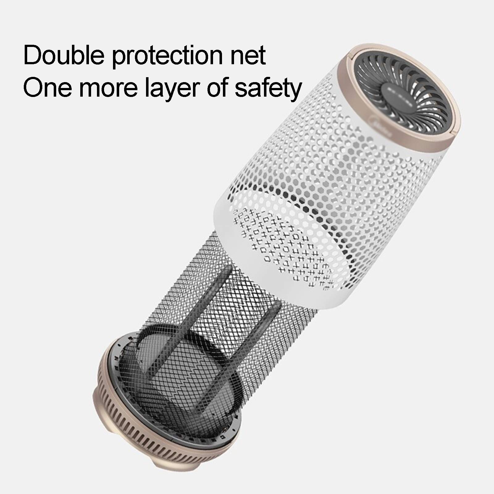 Stufetta, Portatile oscillante riscaldatore Elettrico con Tip-Over Protection, IPX4 Impermeabile, Piccolo e Tranquillo, Adatto per Ufficio Uso Domestico