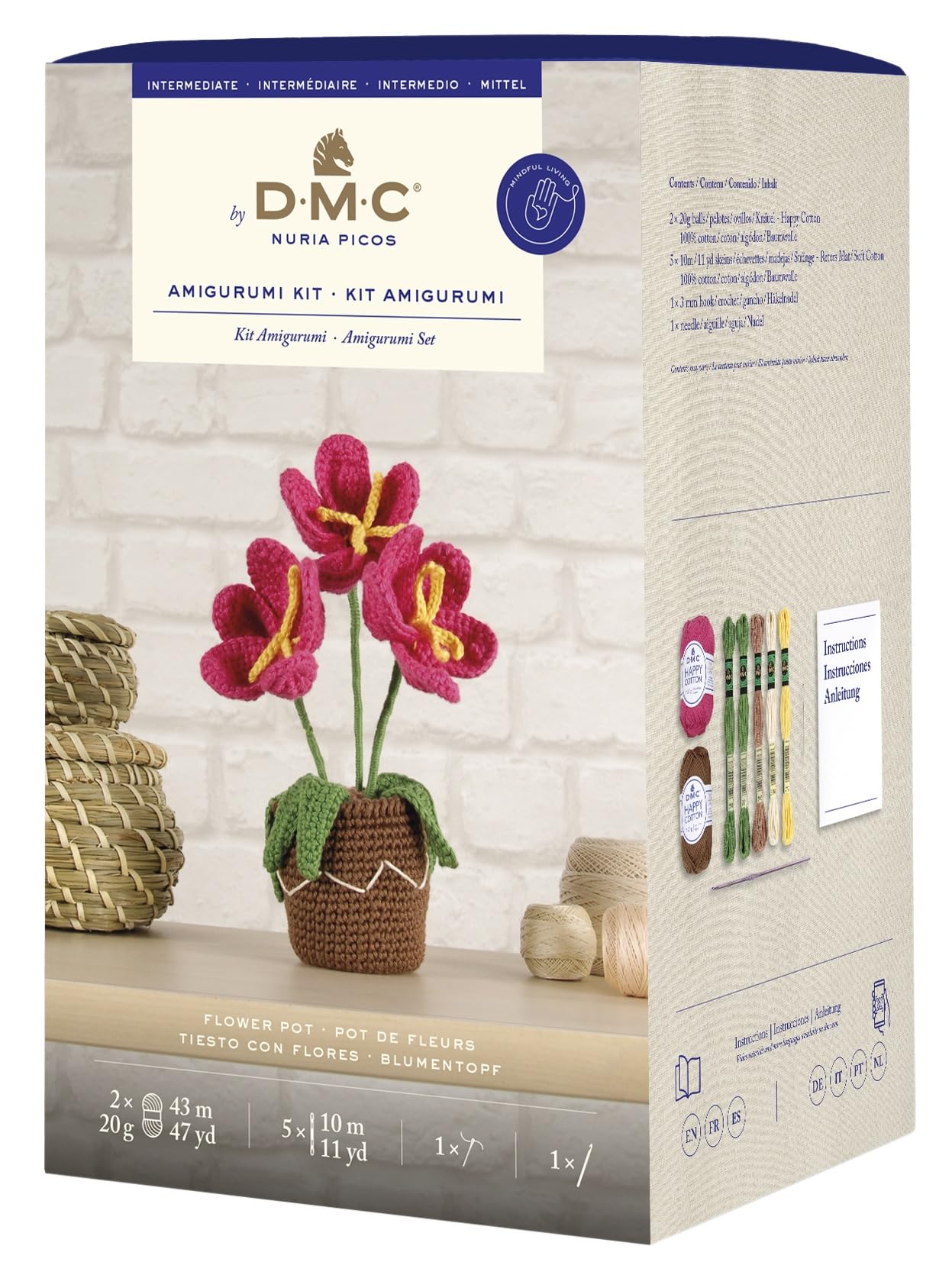 Kit Amigurumi niveau intermédiaire de DMC : objet décoratif pot de fleurs - 4