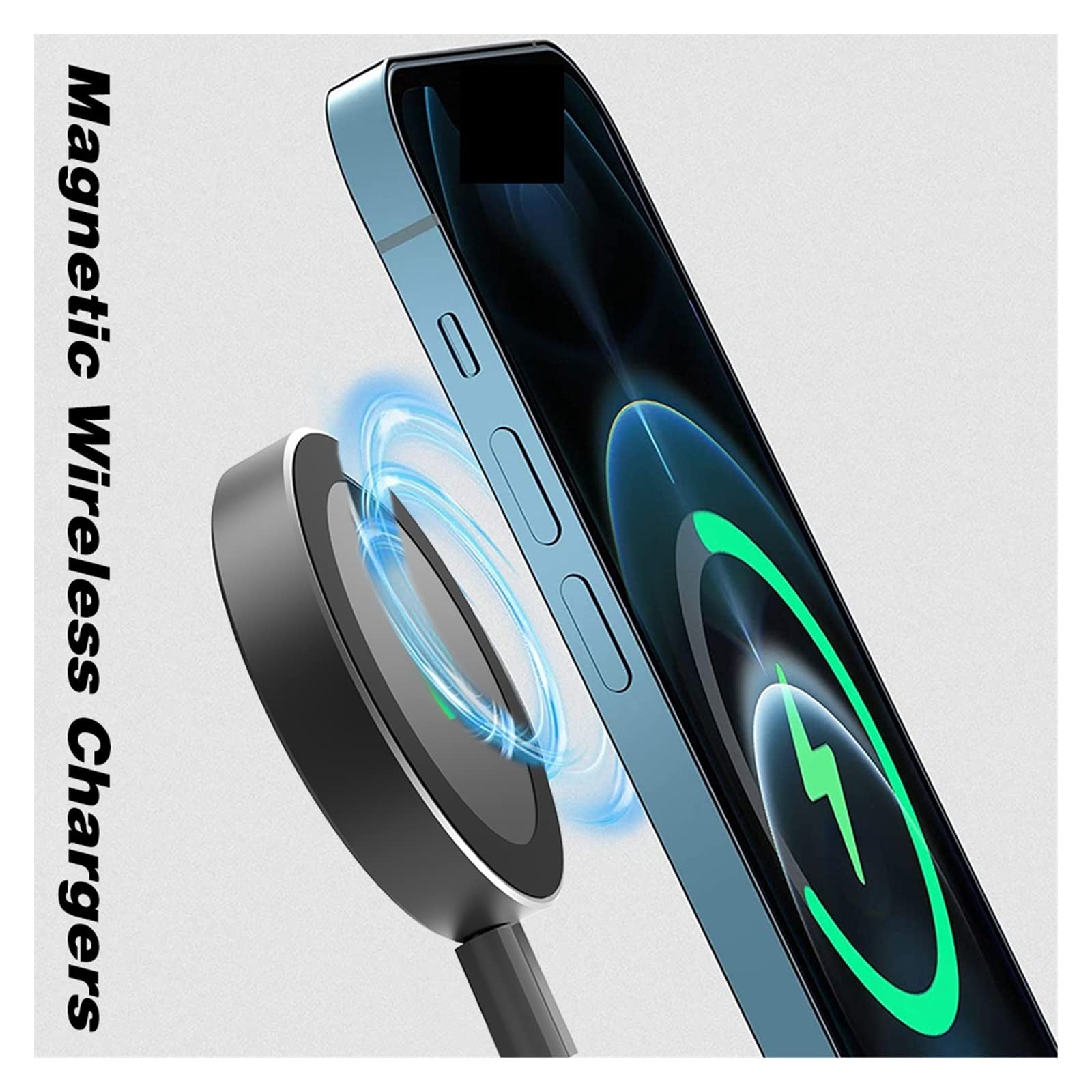 2in1 15W caricatore senza fili magnetico Qi dell'automobile for il telefono,Compatibilità universale(Noir)