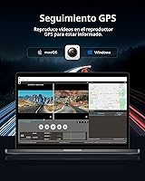 Vista 5 de WOLFBOX G930 - Cámara de espejo retrovisor de 10'' con WiFi de 5.8GHz, cámara de salpicadero 4K frontal y trasera con WDR, espejo retrovisor