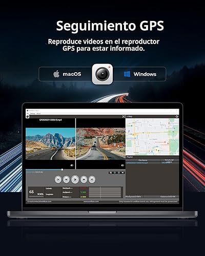 Miniatura 5 de WOLFBOX G930 - Cámara de espejo retrovisor de 10'' con WiFi de 5.8GHz, cámara de salpicadero 4K frontal y trasera con WDR, espejo retrovisor
