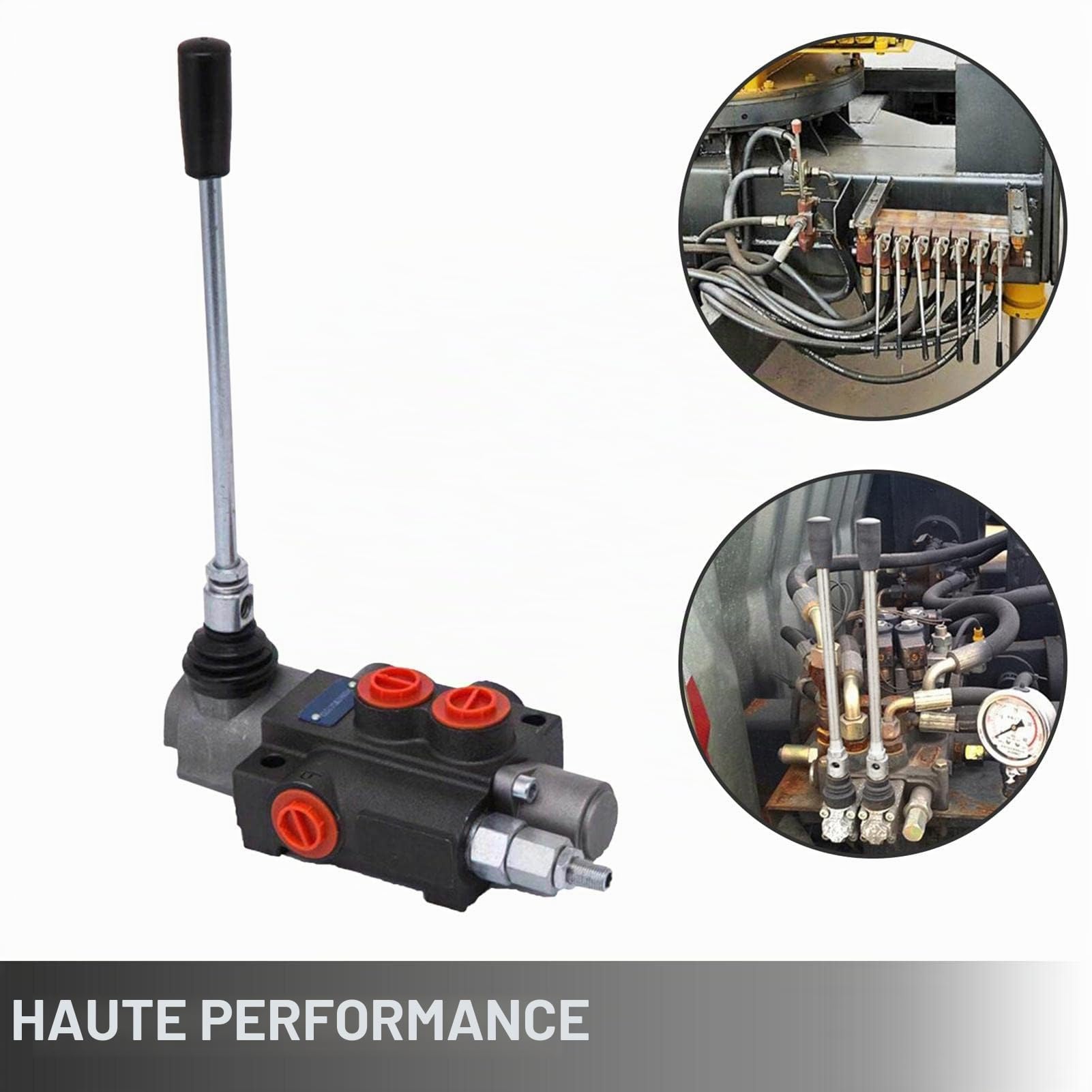 Vanne hydraulique série G P40, vannes de commande directionnelles pour fendeuses de bûches 3625PSI, vannes à 1 bobine 3 positions pour réservoirs de chargeurs de tracteurs, contrôle de vitesse Niktule