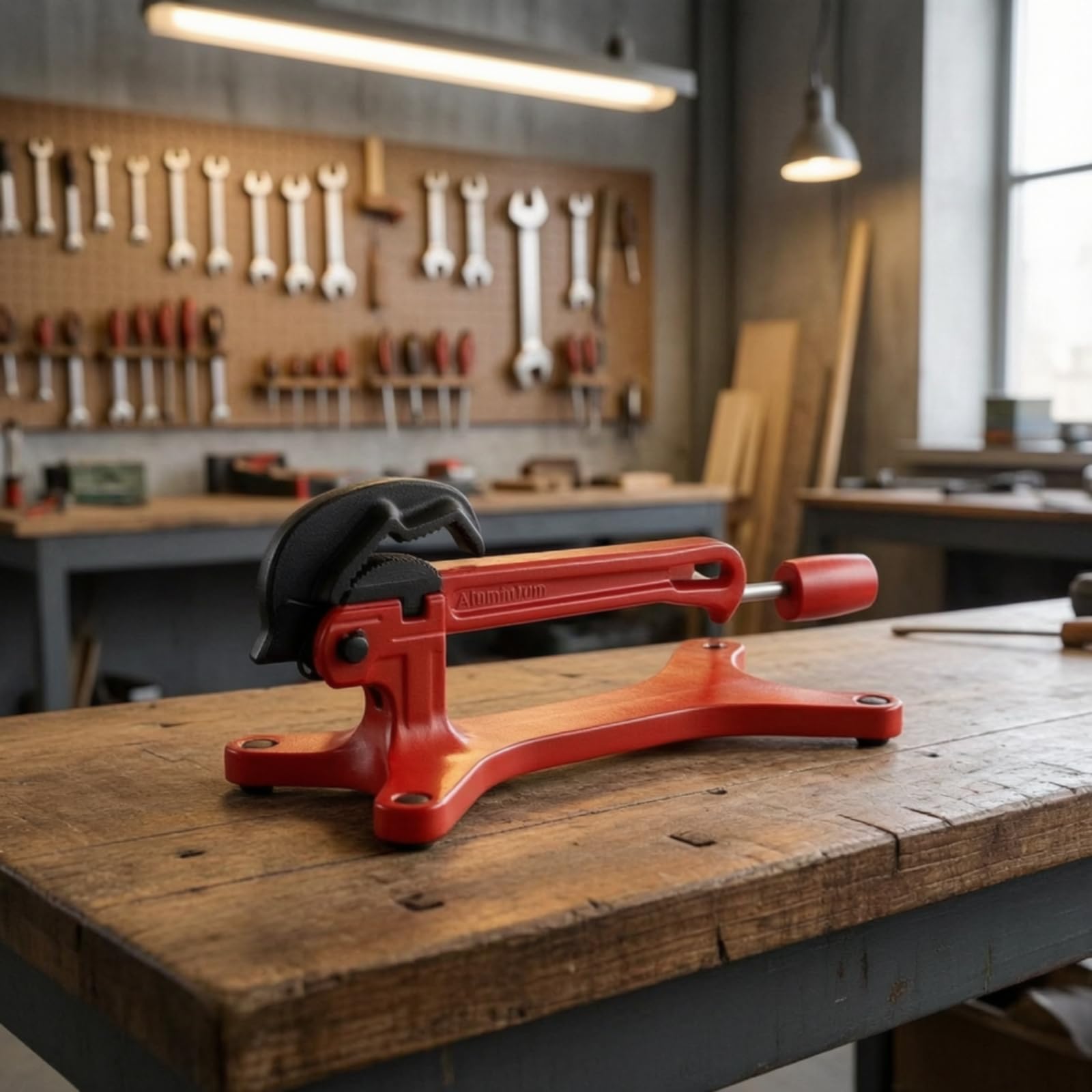 Morsa da Banco Antiscivolo Morsa con Ganasce Zigrinate Rinforzata Utensile per Artigiani, Garage