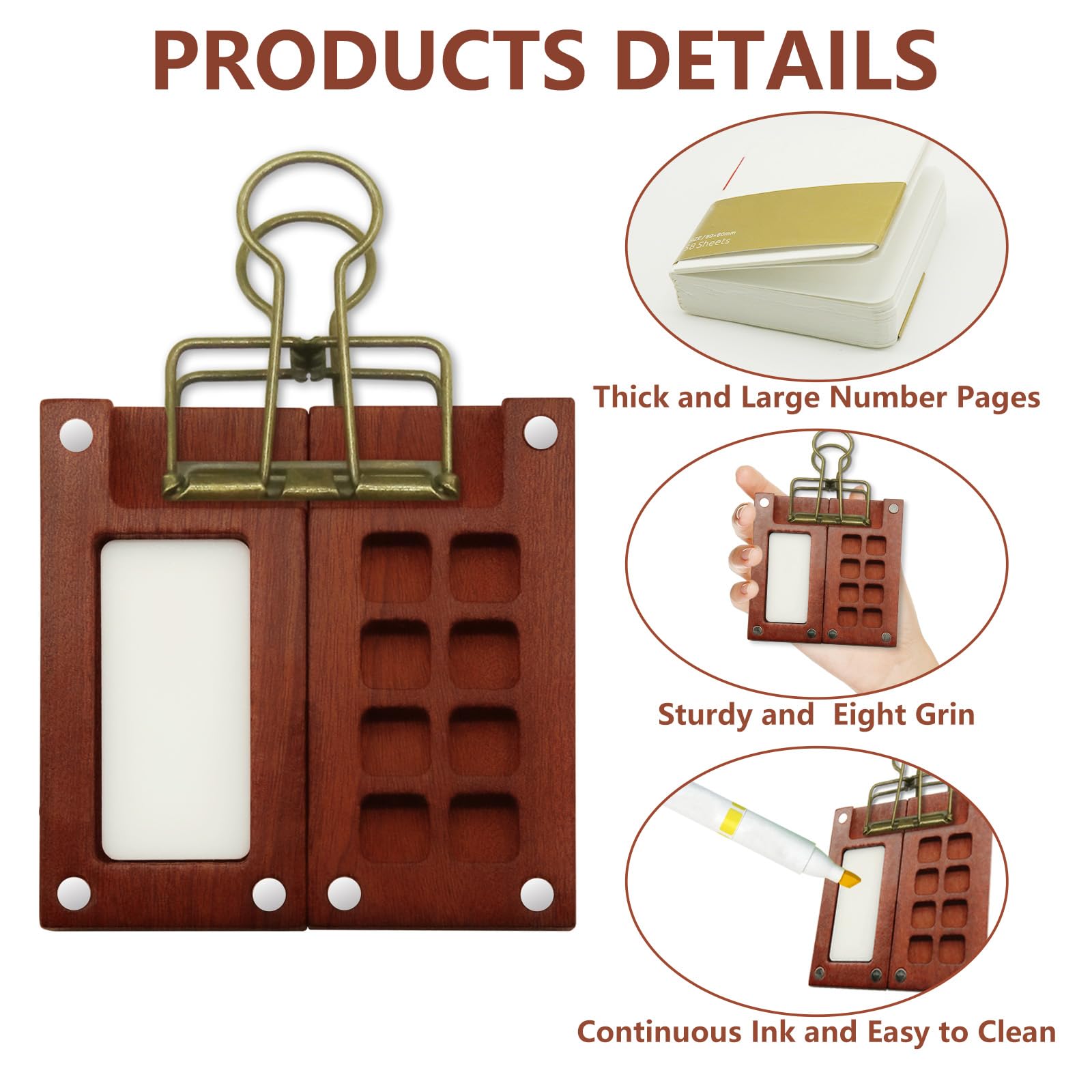 Kit Aquarelle Miniature De Voyage - Palette Magnétique En Bois Avec 12 Couleurs & Carnet - 6x3 Cm - 2