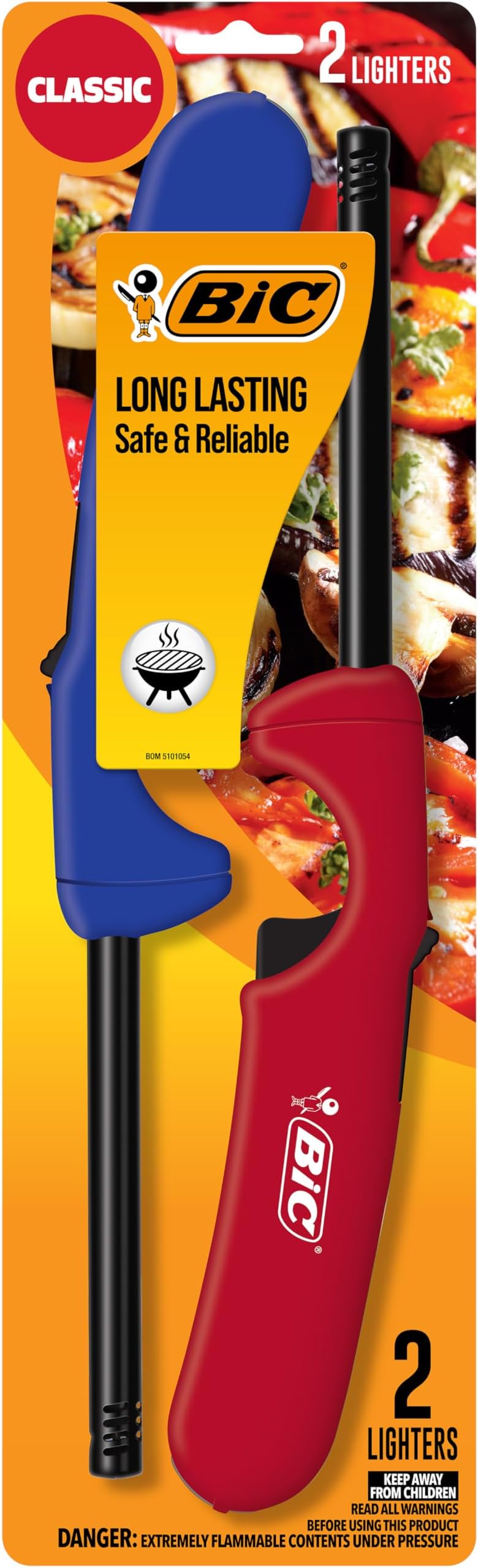 Multi-purpose Classic Edition Lighter, Assorted Colors, 2-Pack