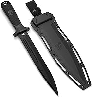 Vista 10 de ODENWOLF W-Catcher Cuchillo de hoja fija con funda – Cuchillo de caza grande hecho de acero D2 – Cuchillos de hoja fija grande con mango TPE