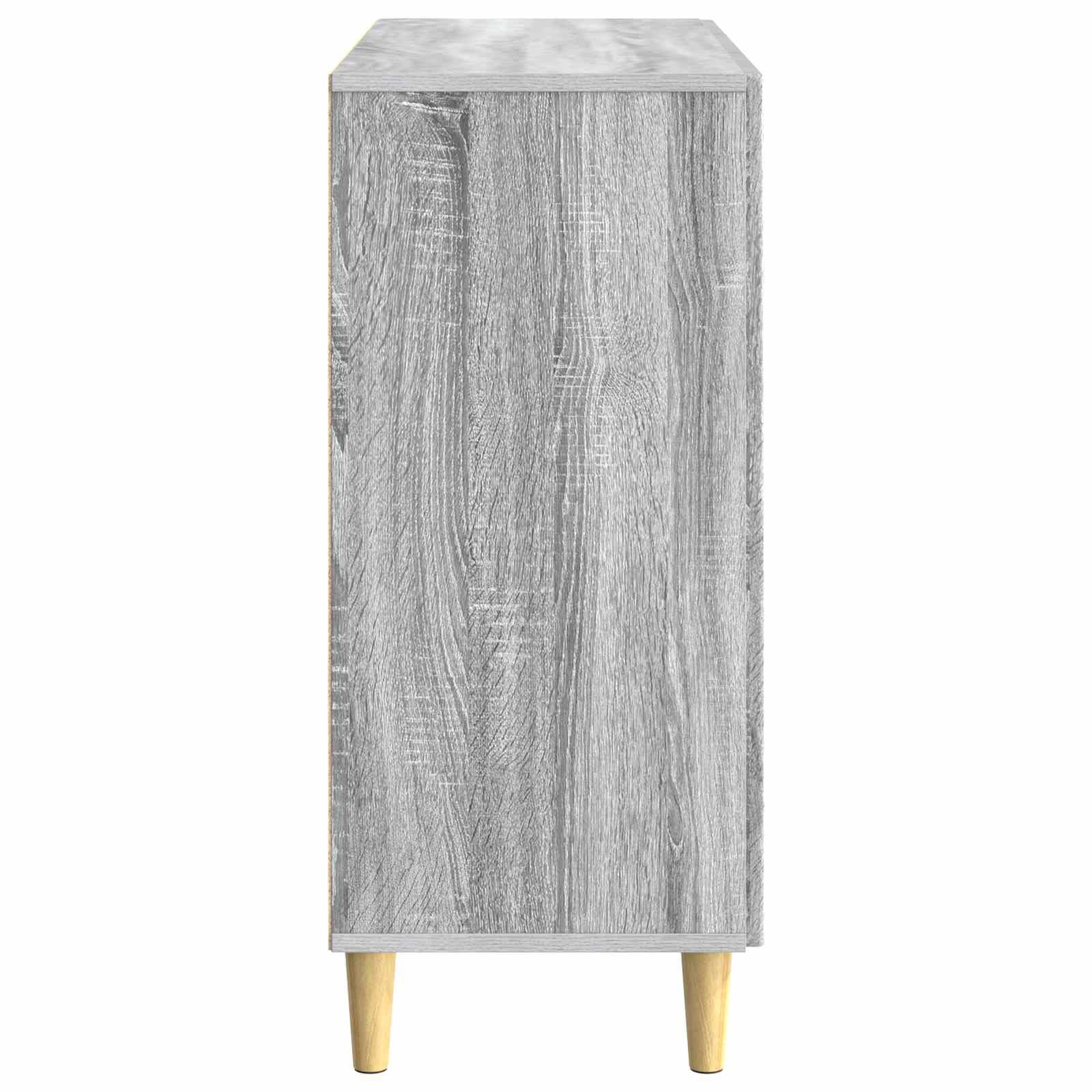 Buffet gris Sonoma 89 x 34,5 x 80 cm en bois avec 3 portes et 2 étagères pour salon, couloir, cuisine, polyvalent, design robuste