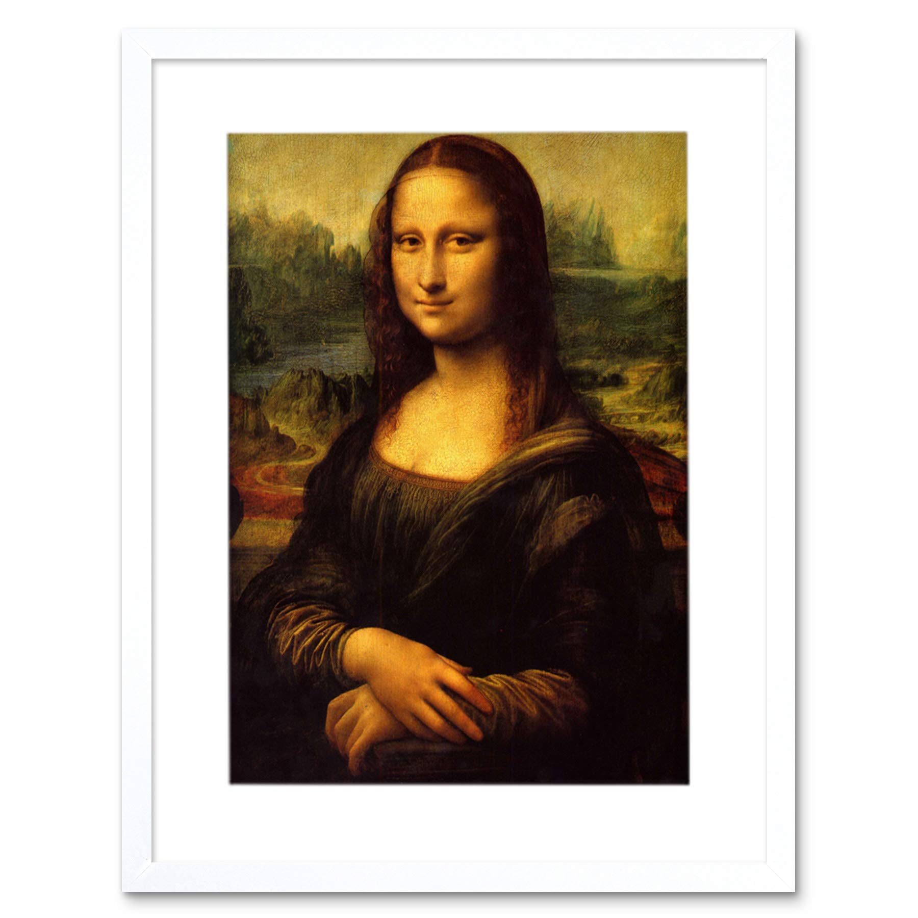 Wee Blue Coo Leonardo Da Vinci Mona Lisa Painting Framed Print Picture F12X479