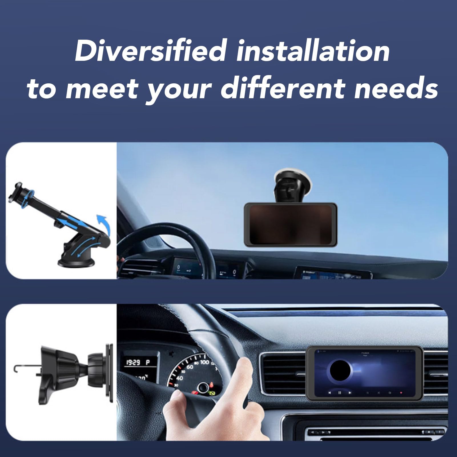 Fydun Wireless CarPlay Auto Hicar Autoradio Touch Screen da 6,5 pollici Display per Auto Portatile con Trasmettitore FM Bluetooth AUX Mirroring WiFi per Tutti i Veicoli Camion SUV