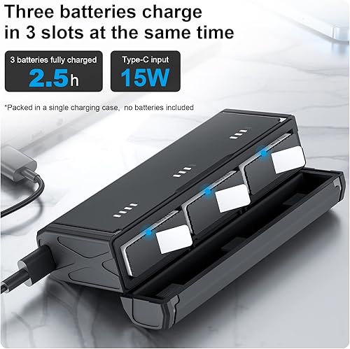 Miniatura 6 de TELESIN Cargador de batería Enduro con indicador de encendido inteligente y puerto de carga lateral para GoPro Hero 12 11 10 9 Go Pro Accesorios de