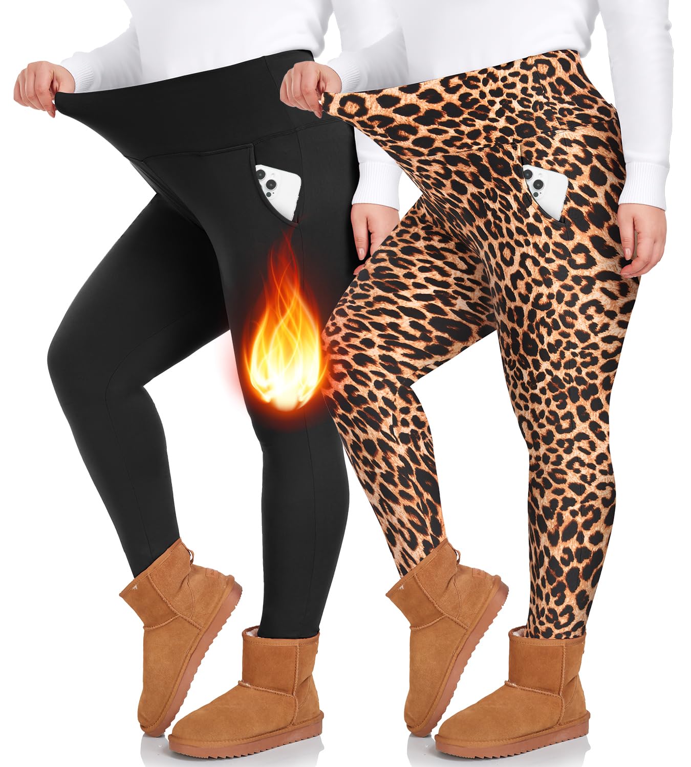 Hi ClasmixHigh Waisted Leggings for Women-Womens Black Seamless Workout Leggings Running Tummy Control Yoga Pants Reg&Plus Size