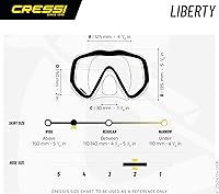 Vista 5 de Cressi Perfect View Scuba Diving, Snorkeling Mask in Pure Comfortable Silicone - Available with Different Panoramic Lenses - Liberty: Designed in