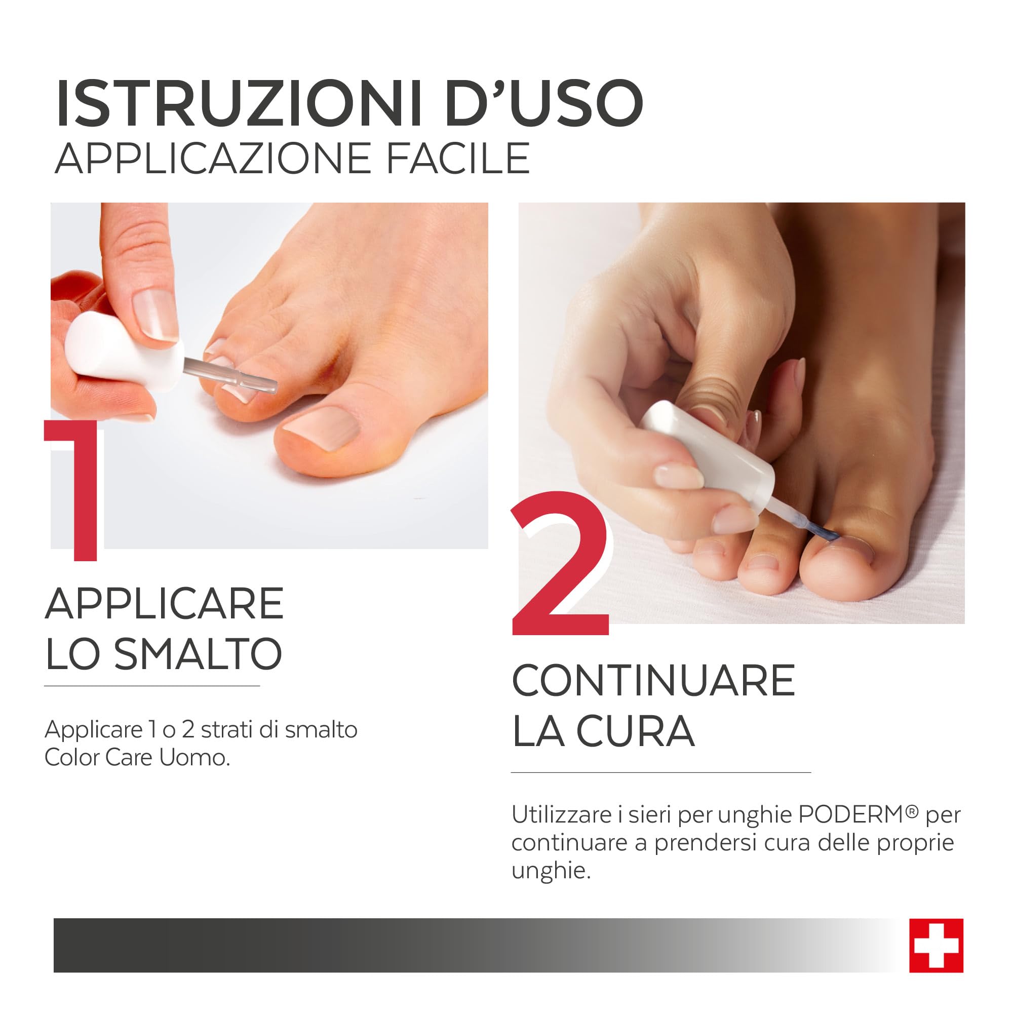 PODERM Smalto Invisibile Color Nude Micosi Unghie Uomo - Tea Tree Corregge Unghie Gialle Marchio Svizzero