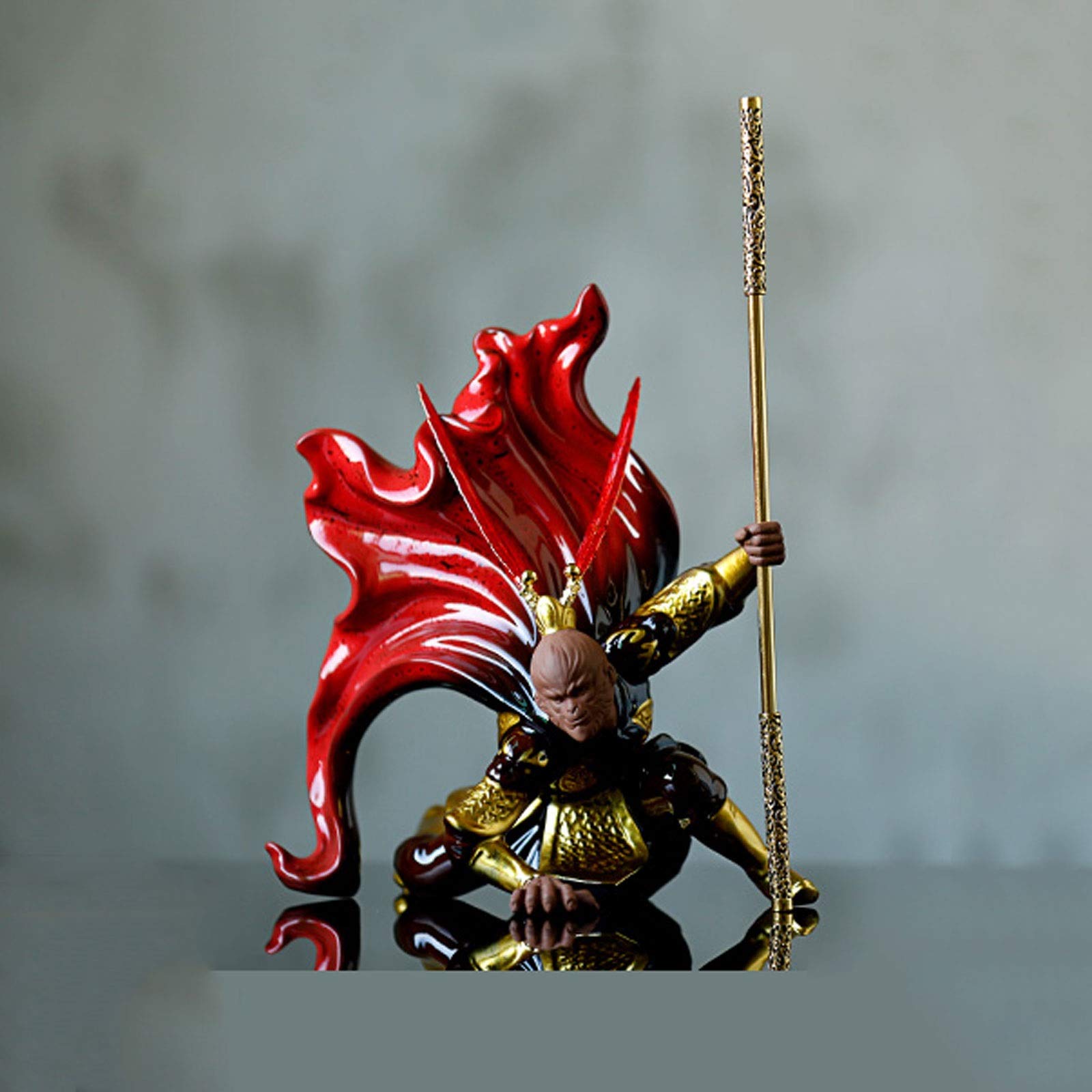Sun Wukong Statue Decoration Figurka statua zwierząt ozdoby Qitian Dasheng Słońce Wukong Monkey King Buddhas Statua rzeźba rzemiosła dekoracje domowe Figurka Monkey King.