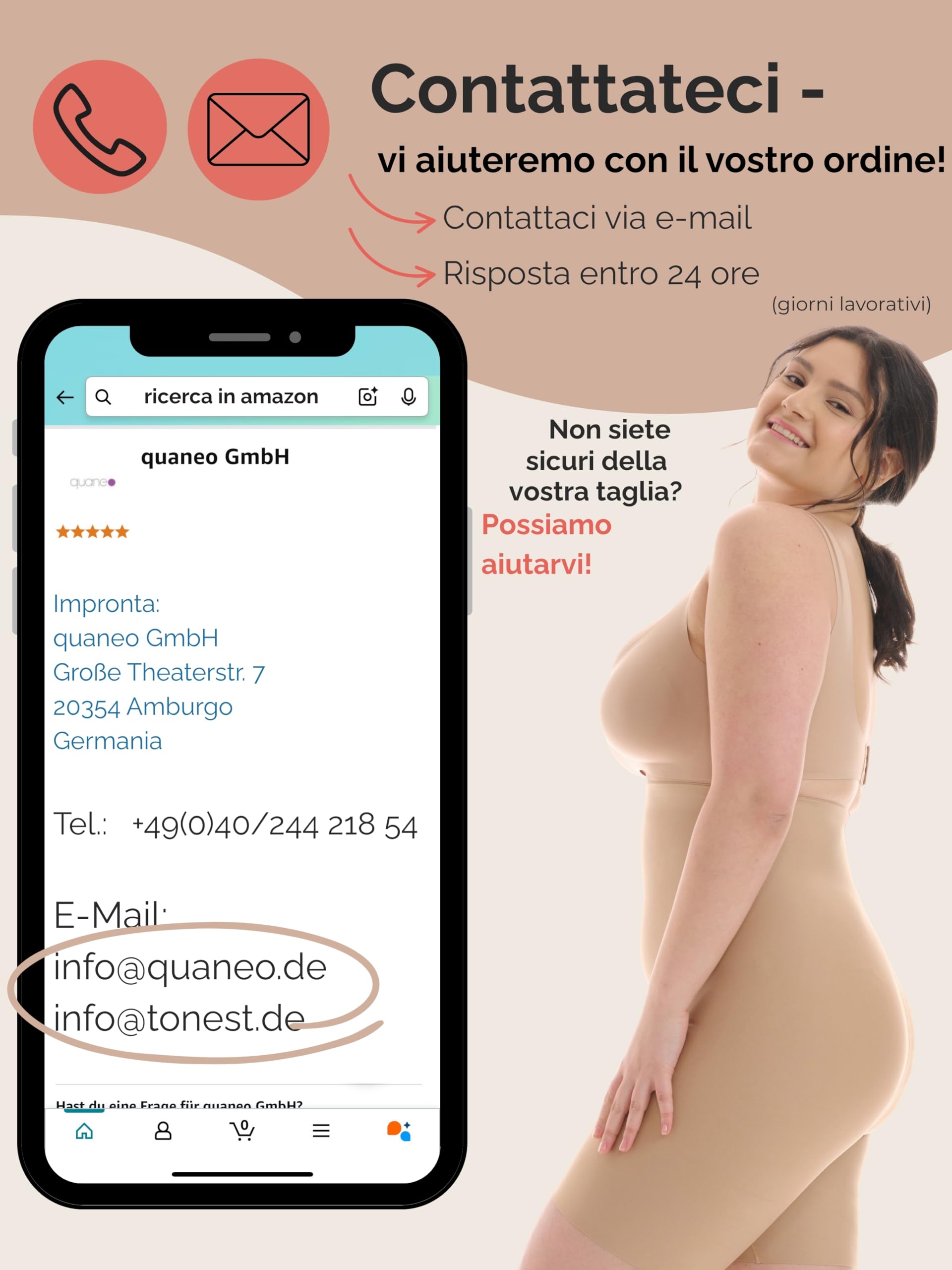 TONEST 1201-MS-FC - Pantaloni modellanti da donna, modellanti sulla pancia, anti-sfregamento sulle cosce, a vita alta