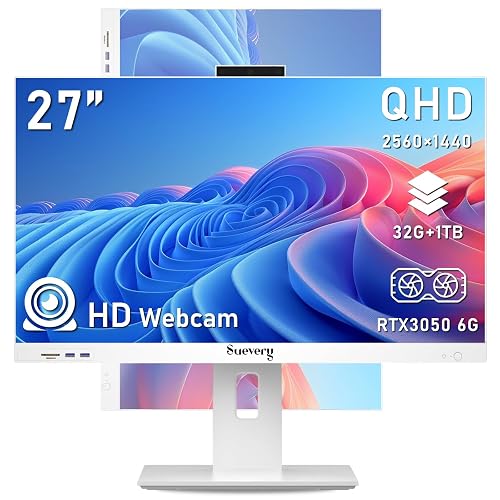 suevery 27Inch 32G RAM RTX 3050 6G All in One Gaming PC