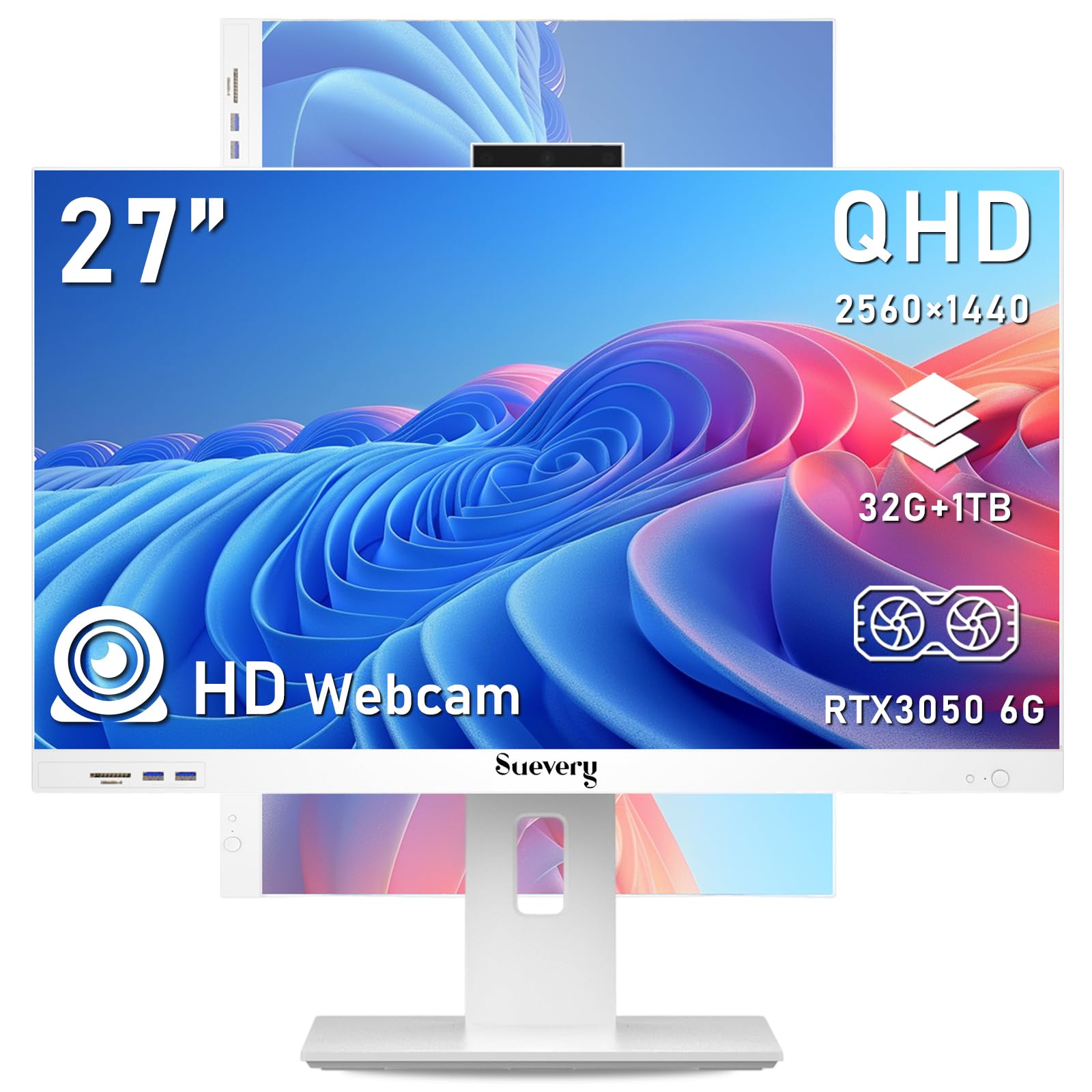suevery 27 Inch All in One Gaming PC