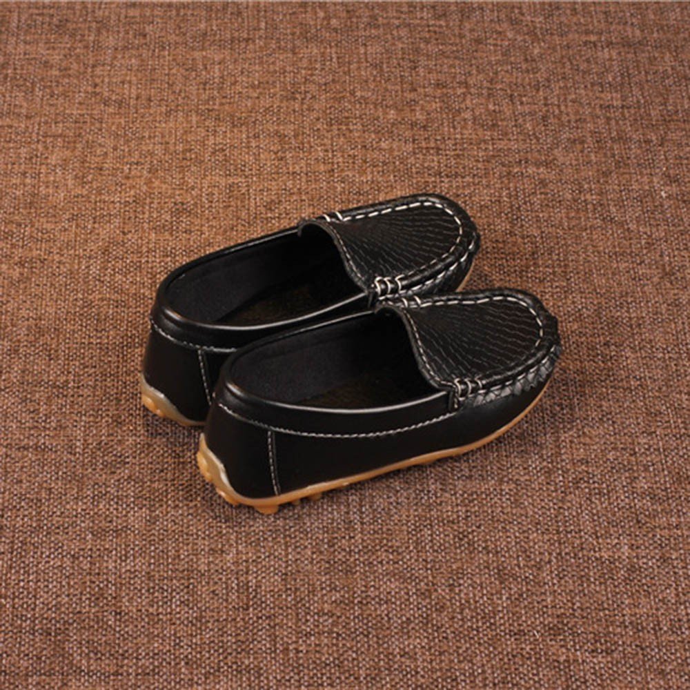 Chaussures Mocassins Bateau Oxford Enfant Loisirs Confort pour Garçon et Fille Couleur Unie Semelle Souple Antidérapante Plat Chaussures en Cuir PU Peas Chaussures de Danse Confortable