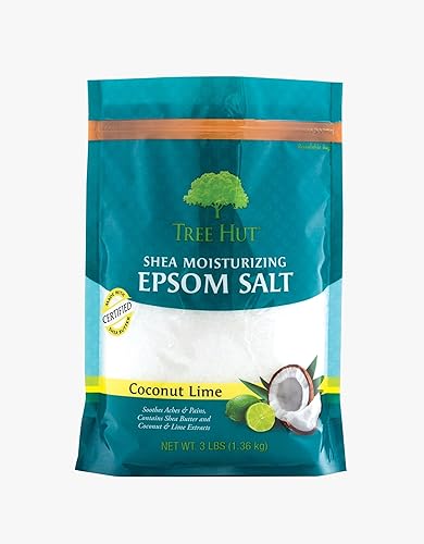 Tree Hut Shea Moisturizing Epsom Salt Coconut Lime, 3Ibs, Ultra Hydrating Epsom for Nourishing Essential Body Care - Coconut Lime - 48 Ounce (Pack of 1)