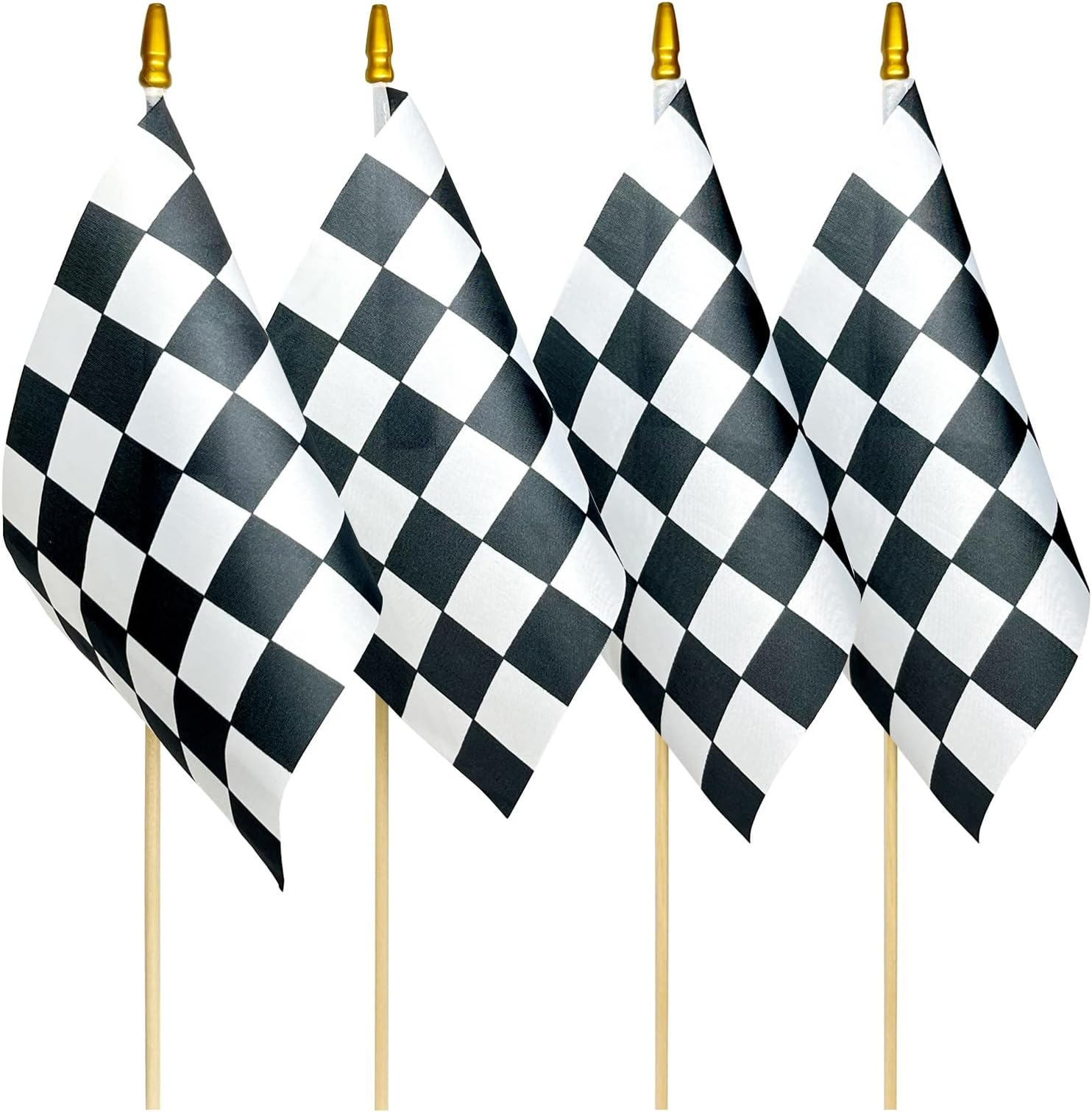 Amazon.com : 12 Pack 8×12 inch Checkered Flag, Black and White Racing ...