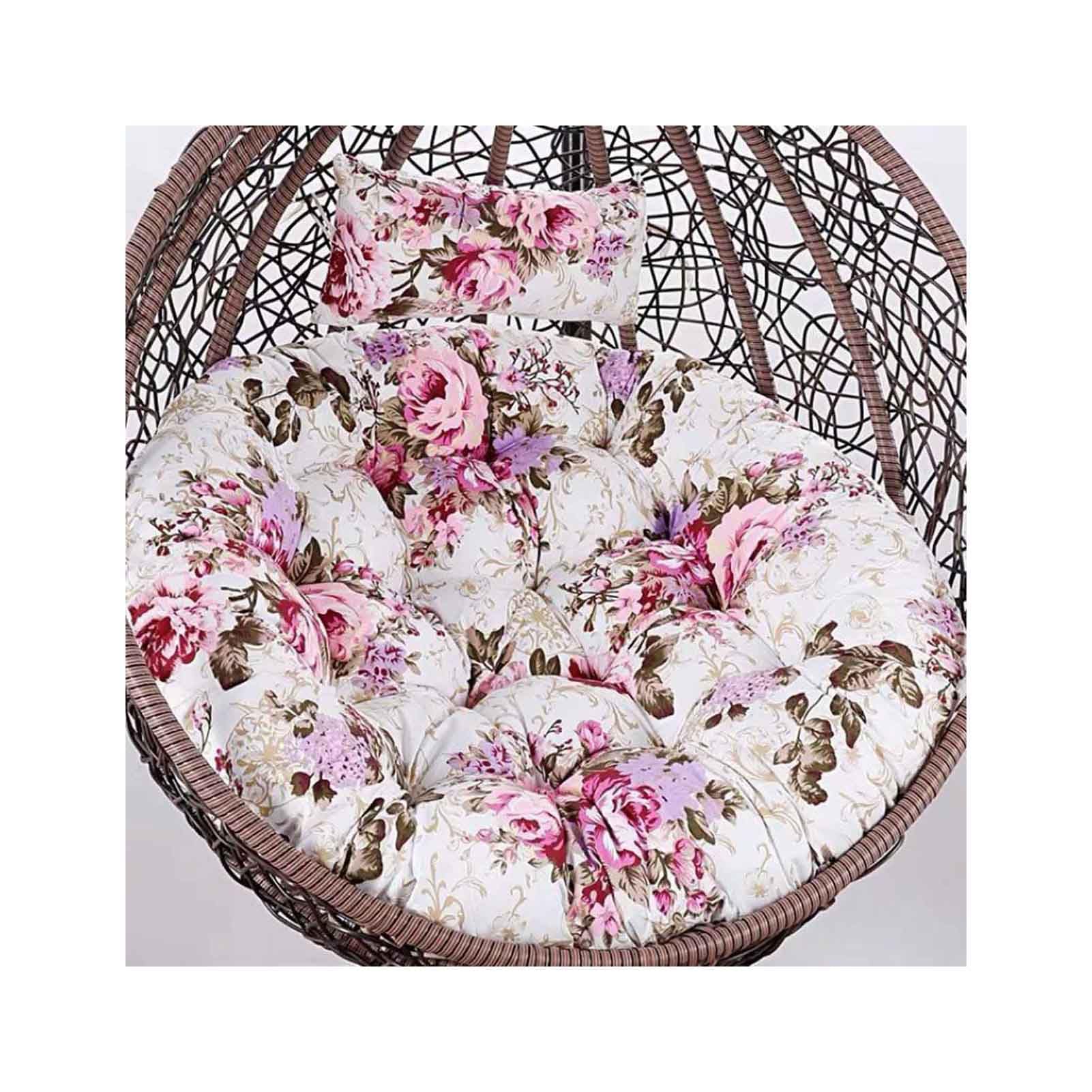 Egg Chair Cushion Replacement Hanging Basket Swing Chair Cushions With Headrest, Outdoor Indoor Thick Large Seat Cushion With Pillow Nest Back (Chair Not Included) (45" (pad jacket only),L)