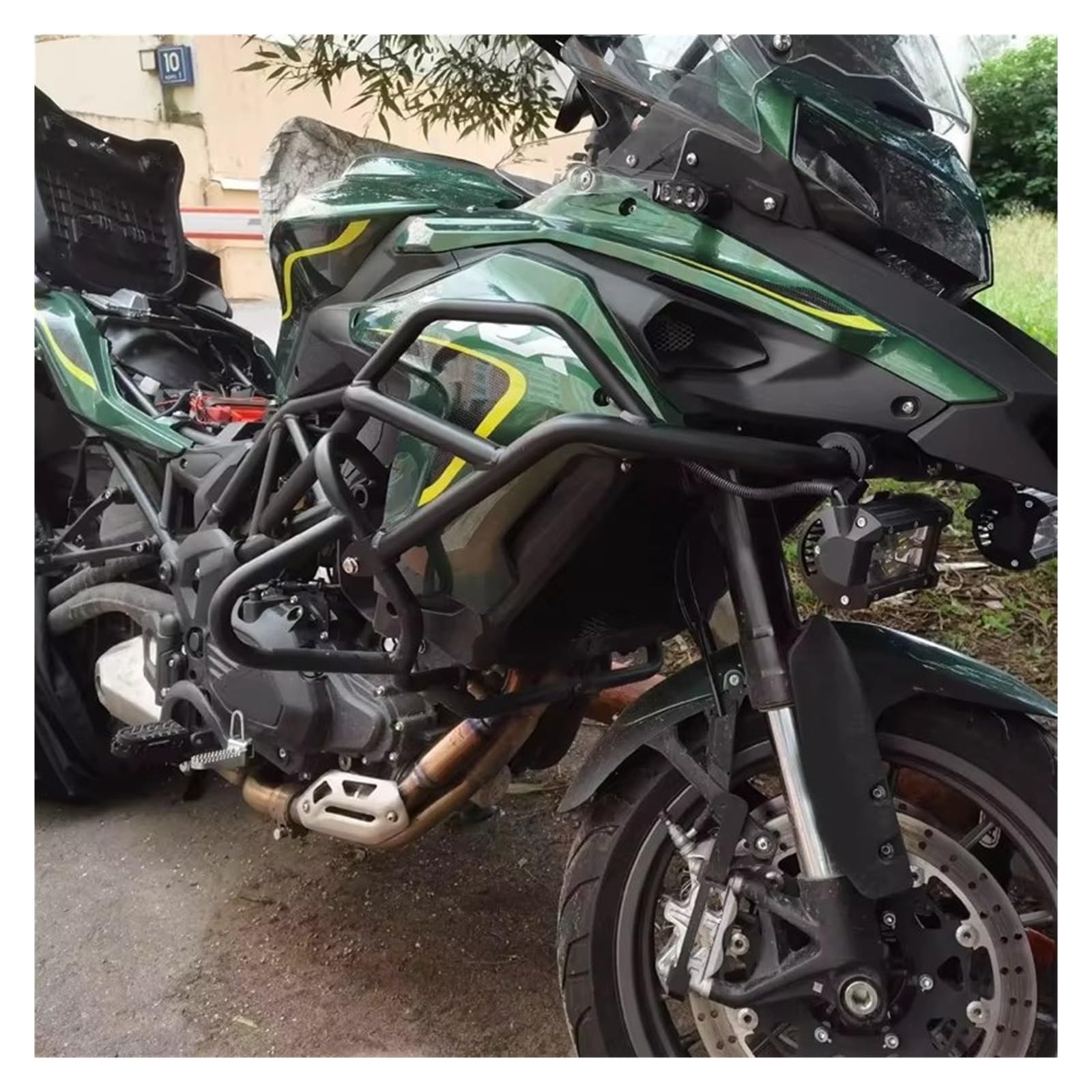 Paramotore Tubolare Adatto Per Benelli Per TRK502 Per TRK502X Per BJ500GS-A 2017-2020 Paraurti Protezione Motore Moto Barra Antiurto Autostrada Protezione Telaio Motorcycle motore Paraurti