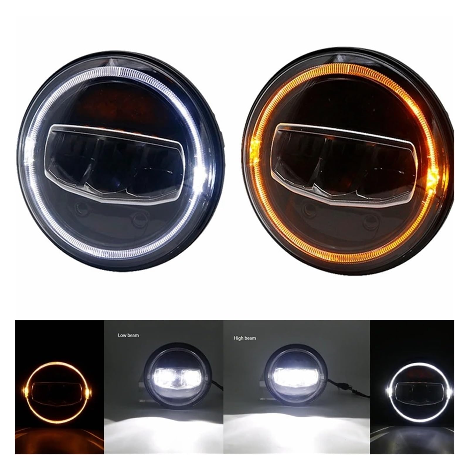 Faretti Moto Faro Principale Per Auto Moto Da 7 "per Fari Pollici Angel Eyes Per Suzuki Per Samurai