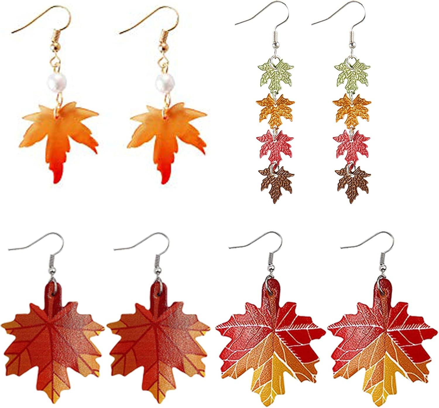 Fall Earrings for Women Maple Leaf Stud Earrings Dangle Thanksgiving Stud Earrings Jewelry Gift for Teen Girls