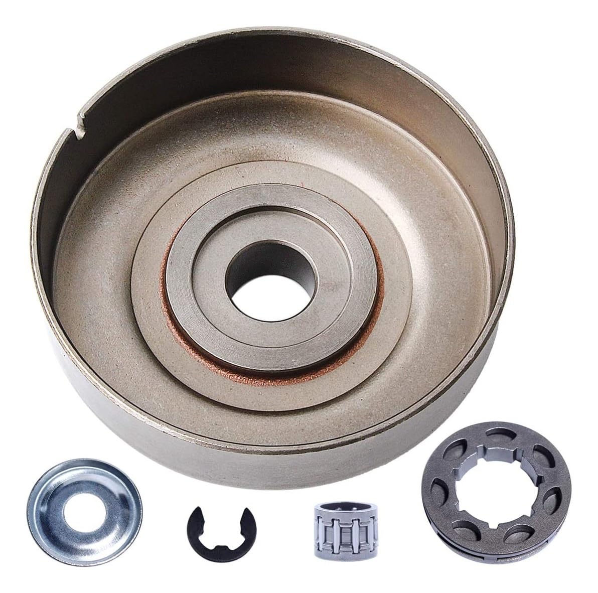 Kit de Tambor Embrague con piñón llanta 3/8-7T Compatible motosierras MS211, MS171, MS181, MS171C, MS181C y MS211C