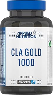 Applied Nutrition CLA Gold 1000-2000mg CLA Conjugated Linoleic Acid Per Serving, Weight Management Supplement, Natural CLA from Safflower Oil, 100 Veggie Softgels - 50 Servings