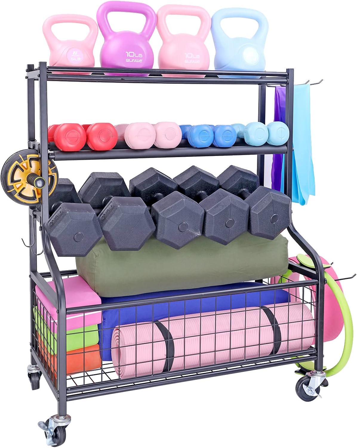Home Gym Storage Rack，Workout Storage Organizer for Dumbbells