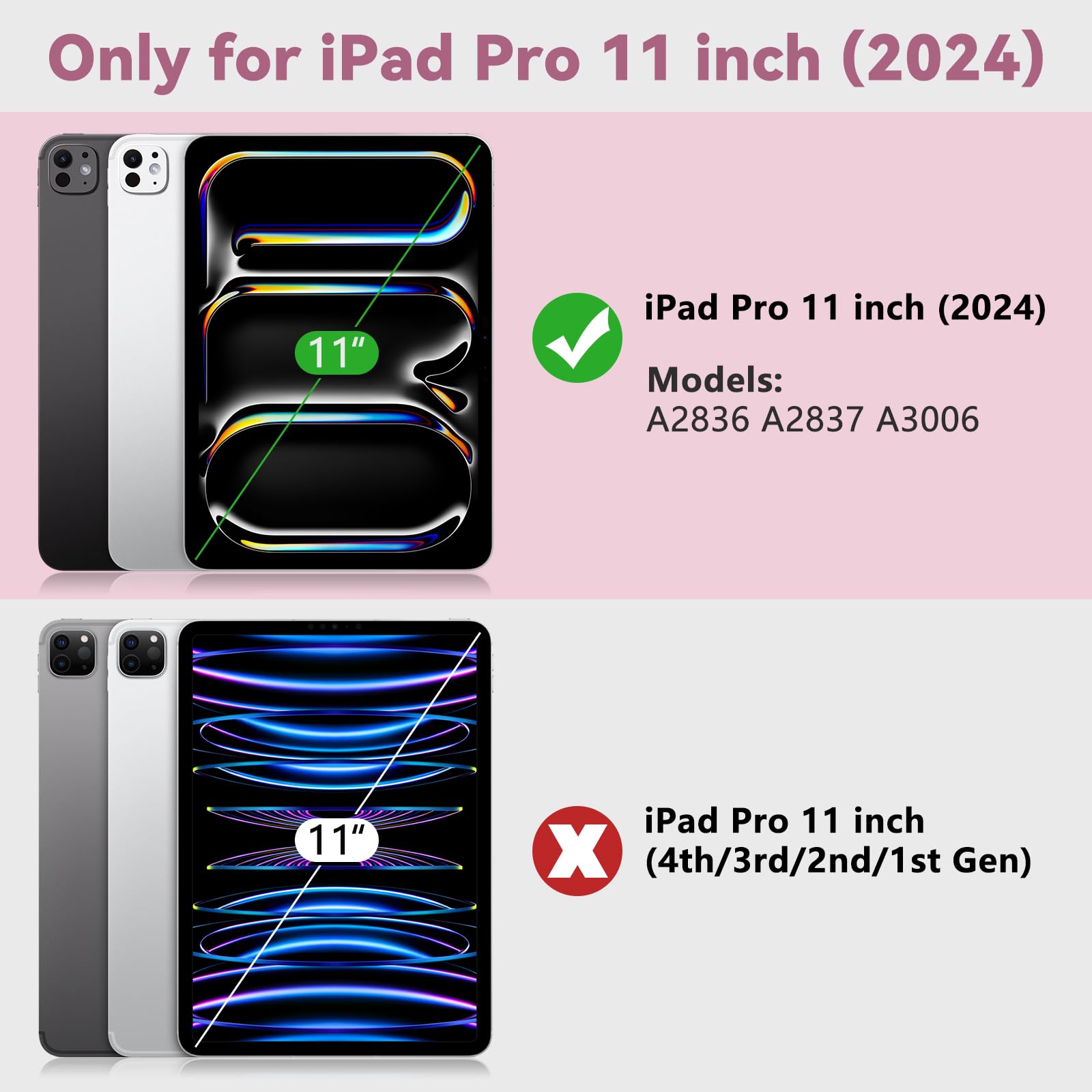 TQQ for iPad Pro 11-inch Case with Keyboard (M4, 2024), iPad Pro 11