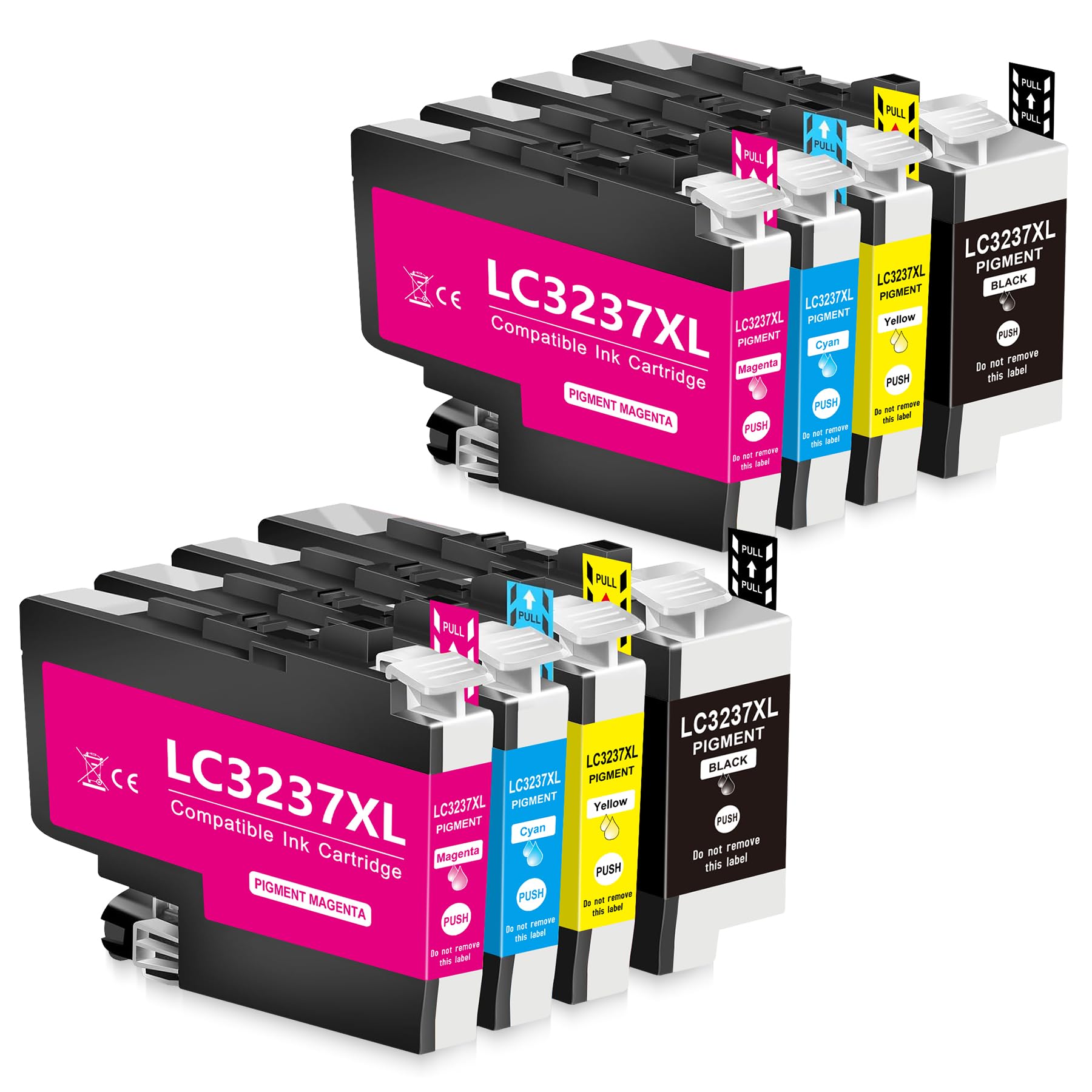 LC3237XL LC3237 Cartucce compatibili per LC-3237XL LC-3237 LC 3237 Inchiostro di ricambio per BRO HL-J6000DW HL-J6100DW MFC-J5945DW MFC-J6945DW MFC-J6947DW (2BK 2C 2M 2Y)