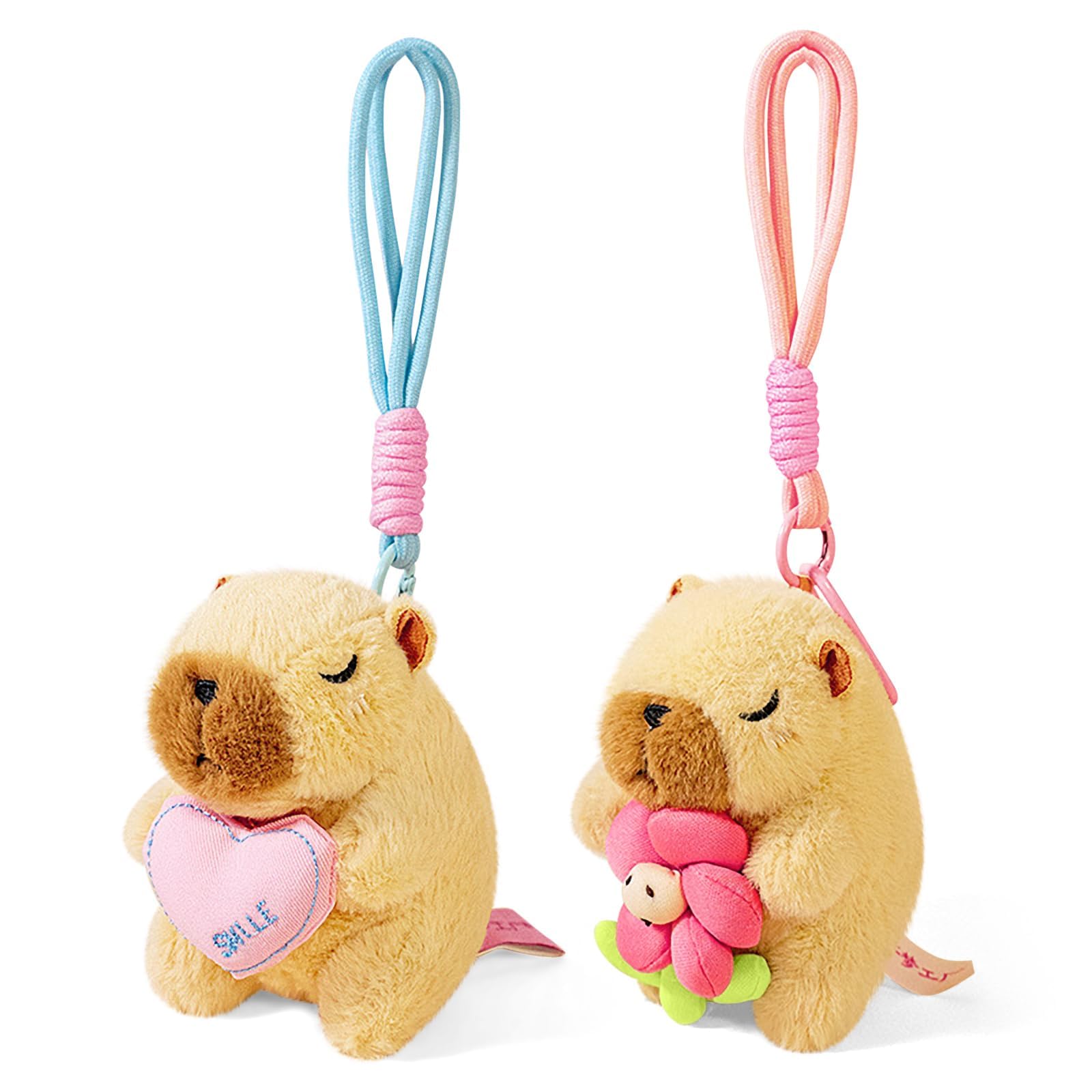 Craftshou 3 Pcs Capybara Plush Keychain Toy Cute