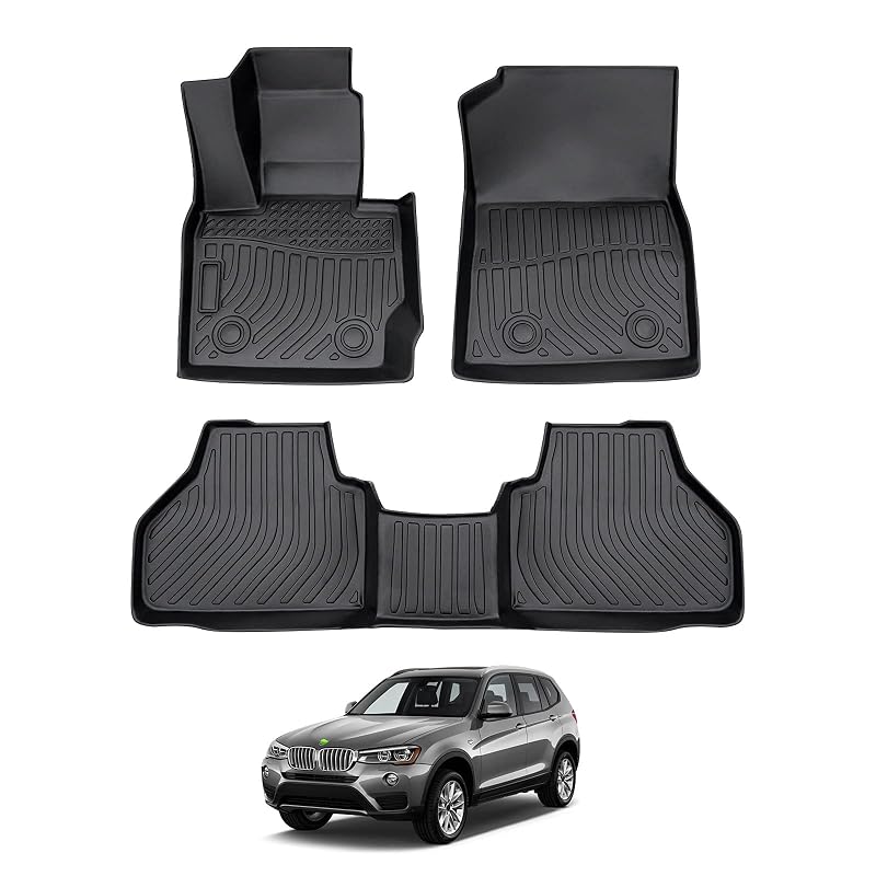 Tapetes automotivos traseiros para BMW X3 F25 2011 a 2017 em PVC e TPE CARTIST