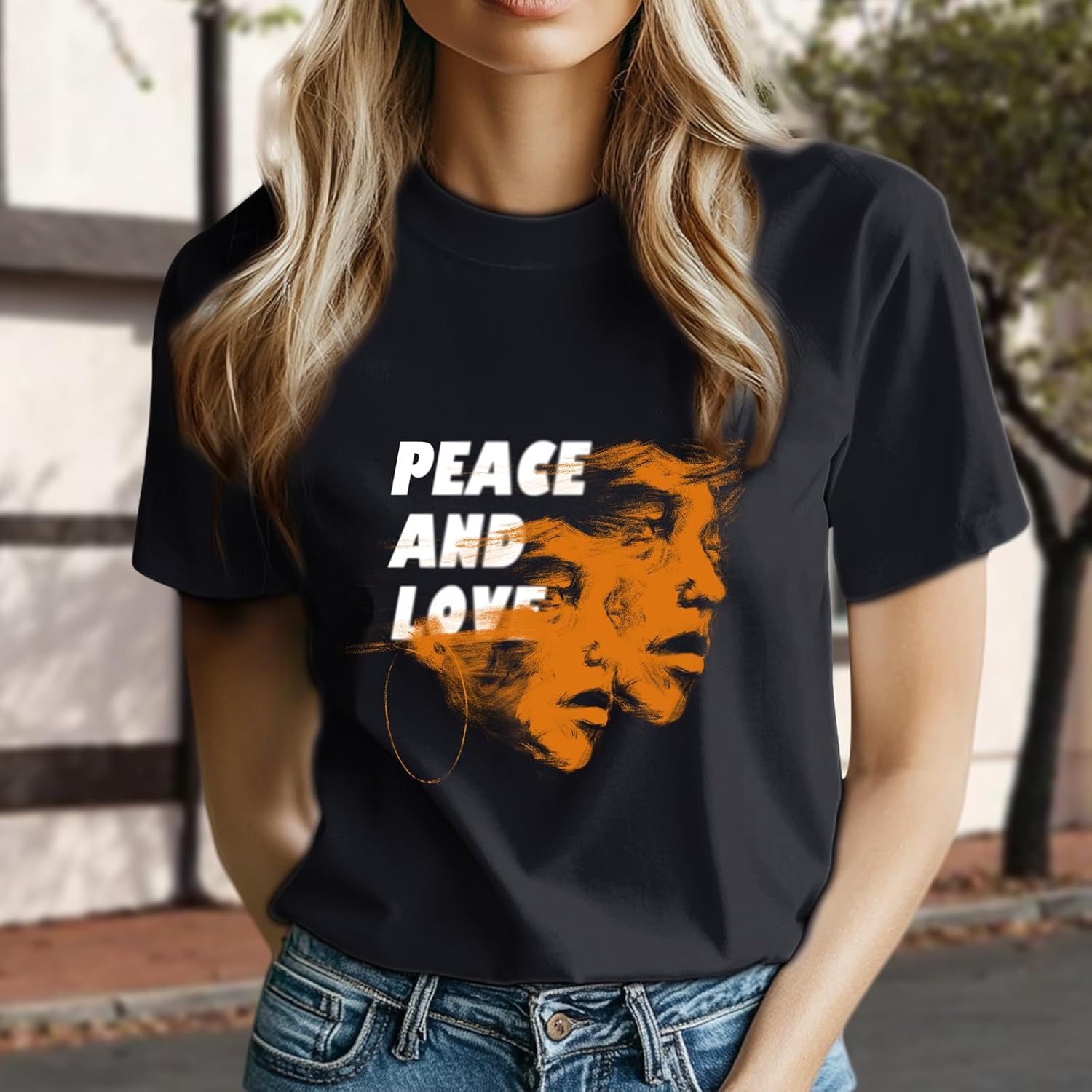 Trendy Tops for Women 2025 Cotton Crew Neck Graphic Summer Shirts Casual Loose Fit Breathable Beach Shirts - Image 2