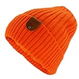 DBNY Chunky Shell Knit Beanie Hat Warm Inner Lining Winter Soft Stretch Cap Hat for Men, Women