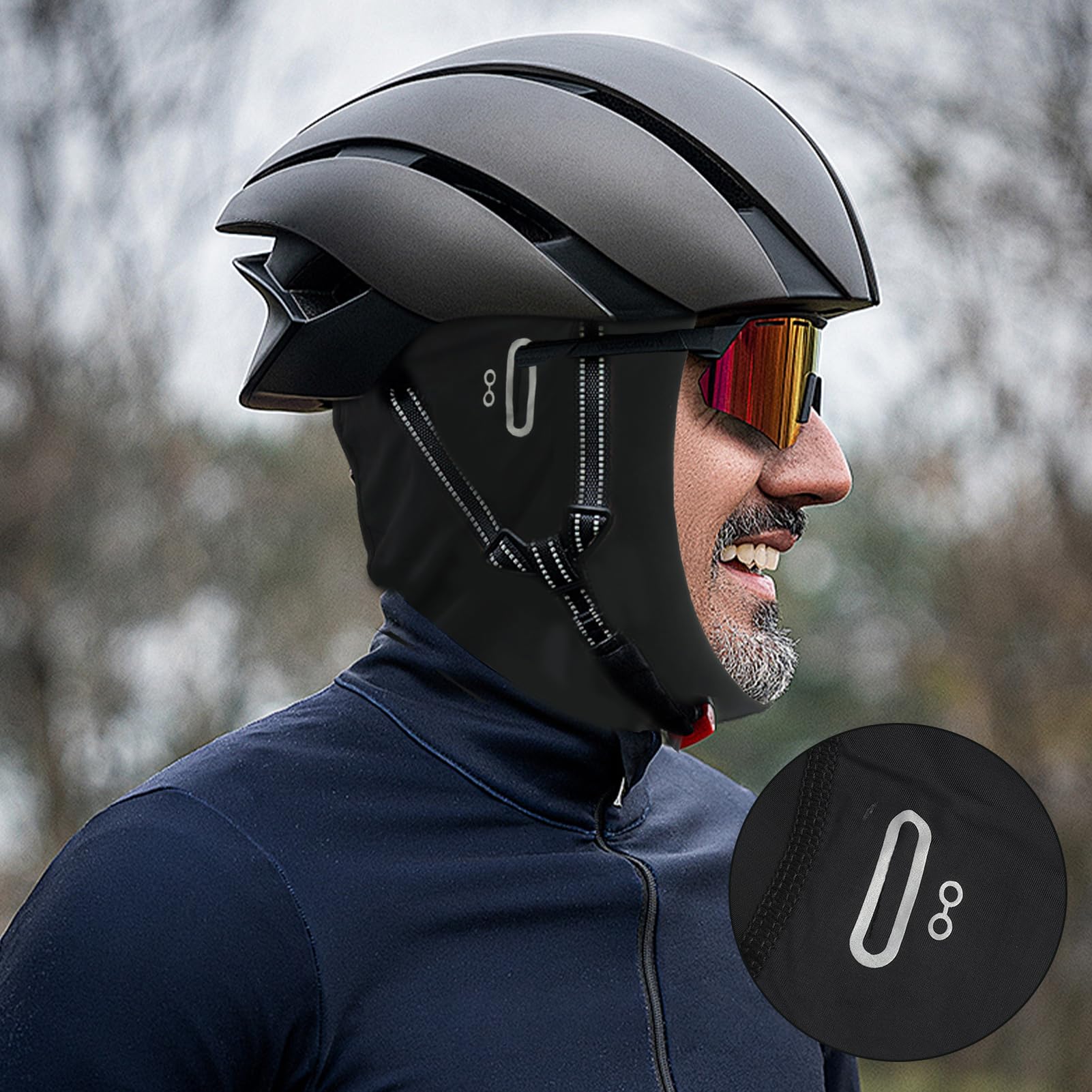 Cagoule Été pour Homme et Femme, Cagoule Moto ete Masque Moto, Masque d'orage rafraîchissant en Soie glacée pour Les Sports de Plein air comme Le vélo, la Moto et Le Cyclisme