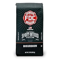Vista 124 de Fire Department Coffee - Café de vainilla bourbon - Devuelve a los bomberos - Grano entero con infusión de vainilla y bourbon - Sin alcohol