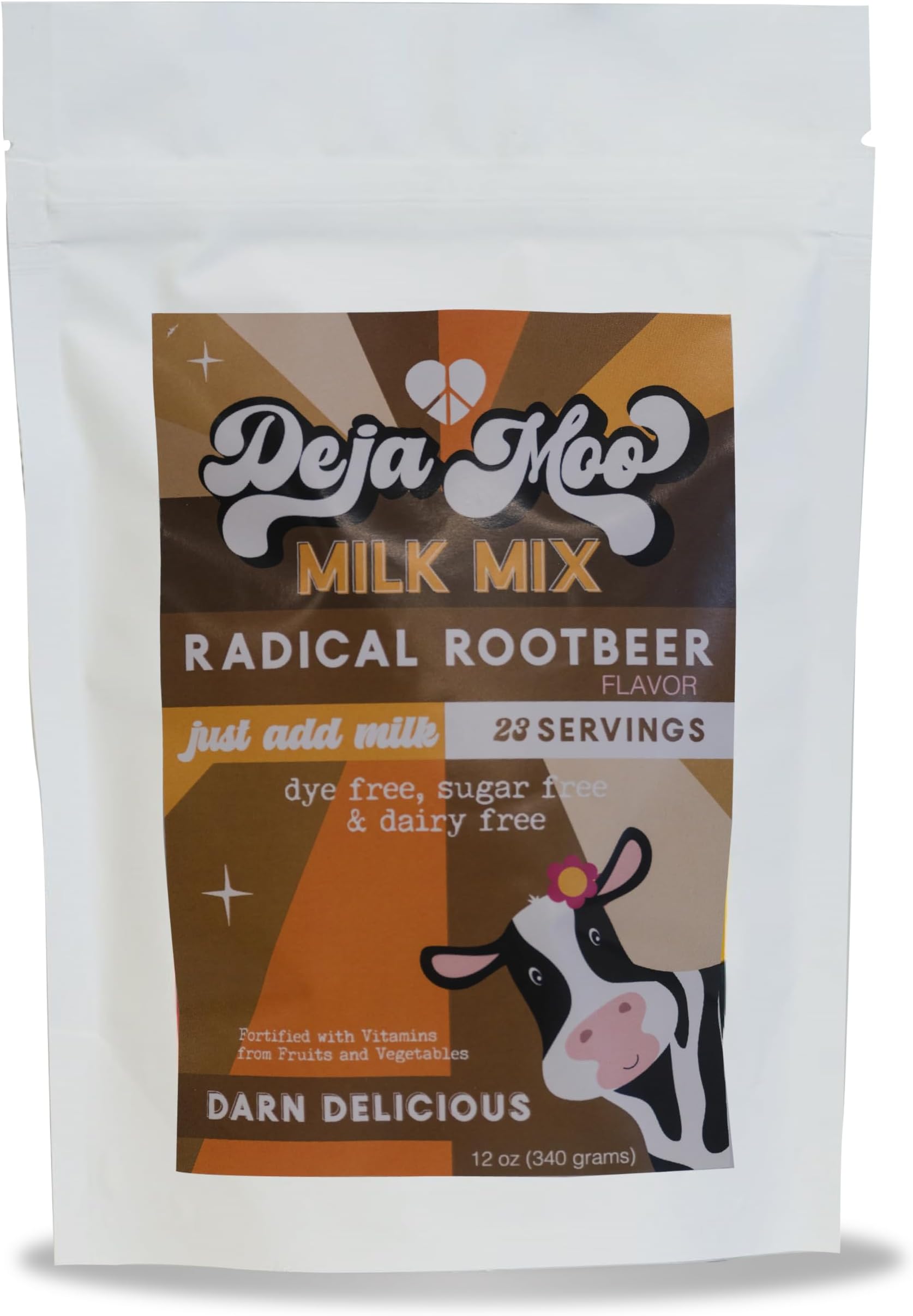 Deja Moo Sugar Free Powder Natural Milk Mix, 12 oz (Rootbeer)