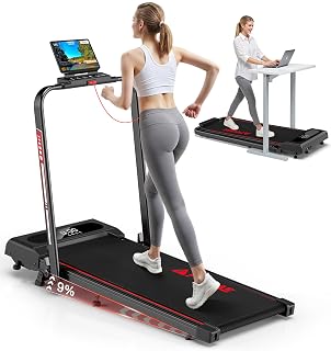 Treadmill, FOUSAE 5 in 1 Foldable 7.5 MPH Treadmill for Home with App Compatible, 12 Programes, Powerful 2.5 HP Portable Walking Pad with Manual Incline, Magnetic Remote Control Double Operation - Amazon product rated Grade A