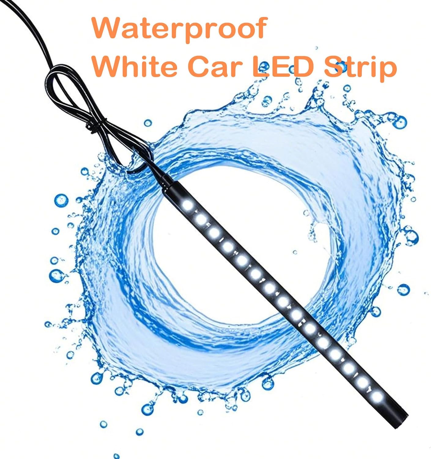LED Strip Lights 12V Waterproof White for Car Golf Cart 6 Pack
